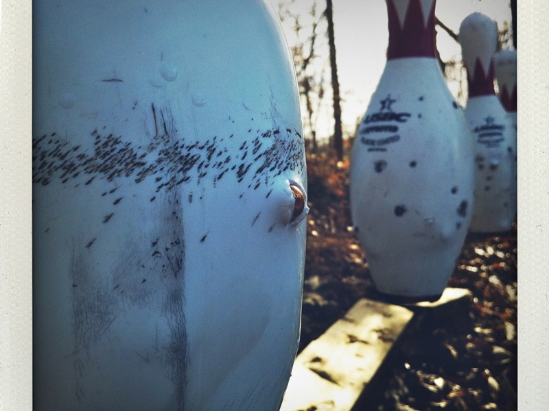 Bullet in Bowling Pin